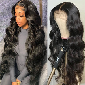 Body Wave Lace Front Wig Human Hair Lace Frontal Wigs For Black Women Brazilian Hair Pre Plucked 28 30 Inch Loose Deep Wave Wig