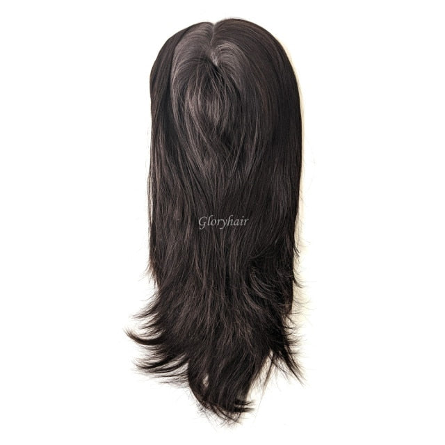 Callender Girls- TP22INJ Chinese Remy Human Hair Topper Straight Hairpieces for Women